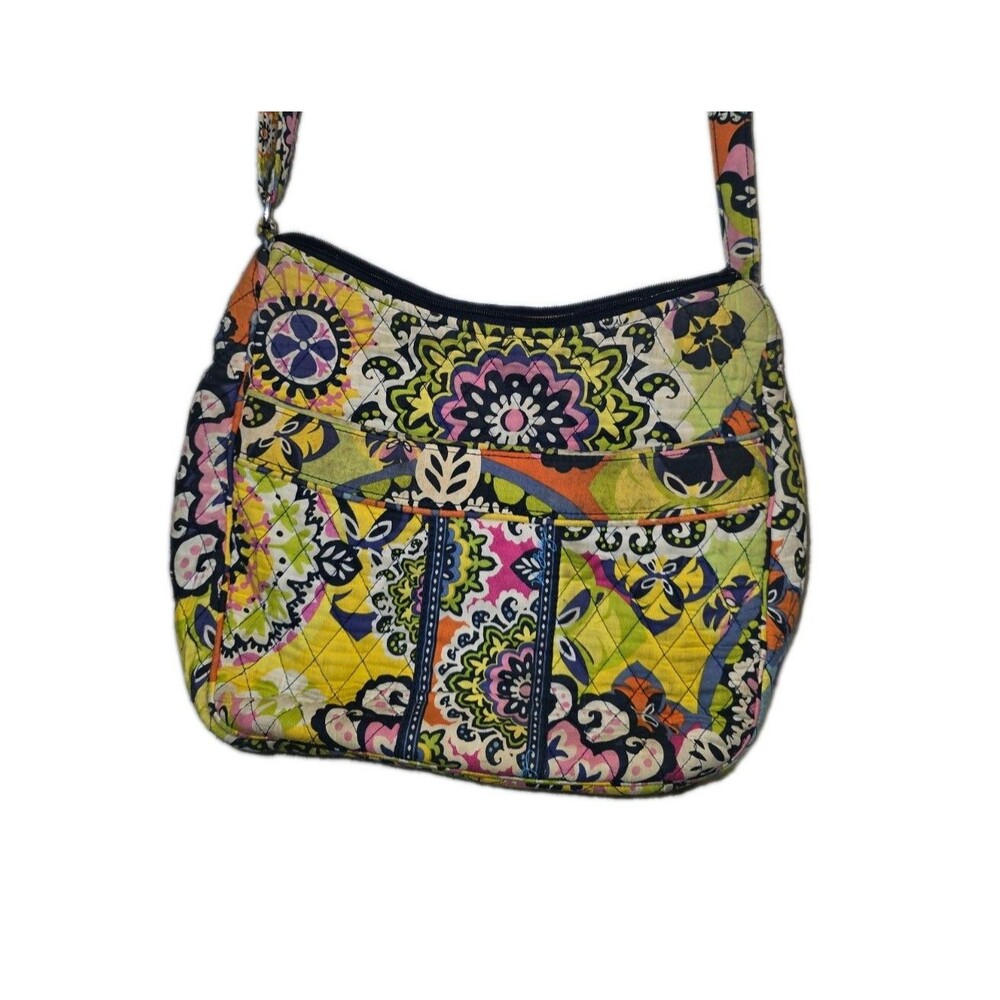 Vera Bradley Floral Multicolor Crossbody Bag Zip Closure Adjustable Strap